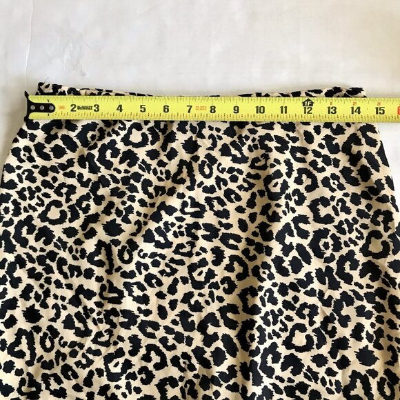 Hollister Ultra High Rise Midi Skirt Leopard Print Elastic Waist Size Medium - Picture 3 of 6